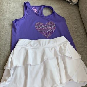 Lucky in Love purple 10/12 tank w/ matching skirt